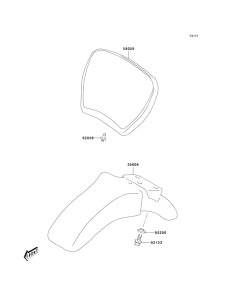 KDX50 Крыло переднее