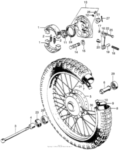 XL70 Переднее колесо