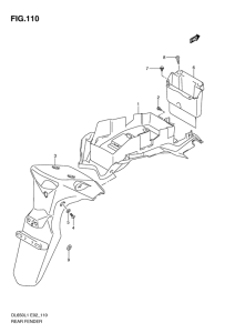 DL650 Заднее крыло