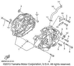 XT225L Картер двигателя