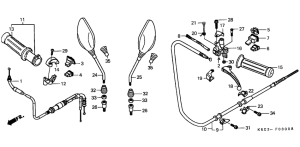 SH100 Handle lever / switch / cable