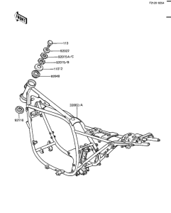 KZ1100 Frame comp