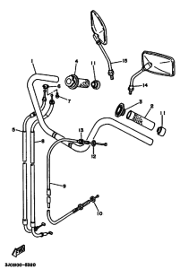 XV535 XV535G Рулевой рычаг и кабель