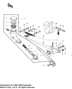 KZ750 Rear master cylinder / brake pedal