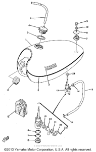 TY250A Топливный бак