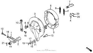 CB650SC Задний тормоз