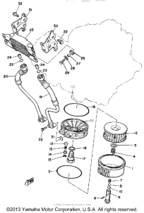 XS850SG Oil cooler oil cleaner