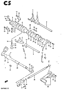 GSX750 Переключение передач