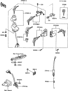 ZX600 Замок зажигания