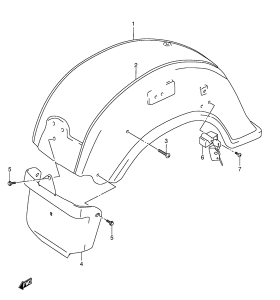 VL1500 Заднее крыло