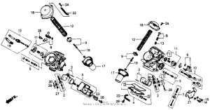VT600C Детали карбюратора