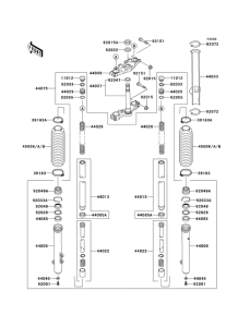 KMX125 Вилка передней оси