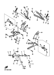 YZF-R1 Support & repose pied