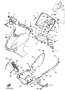 YP125R Обтекатель 1