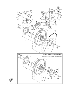 XT125R Rear wheel & brake system