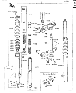 KL650 Вилка передней оси