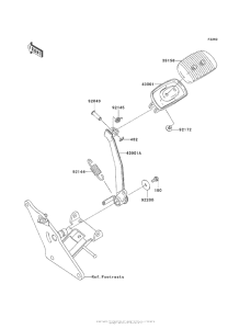 VN1700 Педаль тормоза