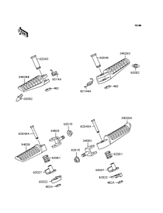 ZR400 Подножки