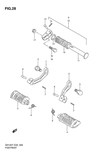 GN125 Подножки