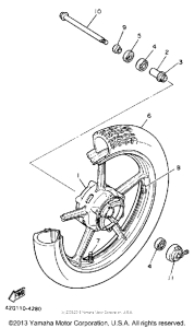 XV750W Переднее колесо