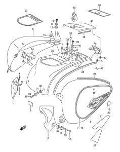 VL1500 Боковая крышка