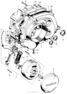 QA50 Crankcase + alternator
