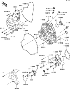 ER650 Крышки двигателя
