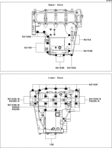 ZX636 Болты крепления картера