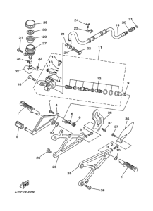 TZ125 Support reposepieds