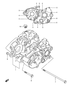 TS125 Картер двигателя