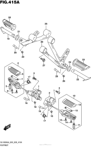 DL1000 (ABS) Подножки