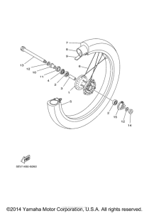 XT225T Переднее колесо