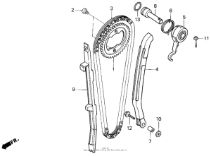 XR600R Цепь ГРМ