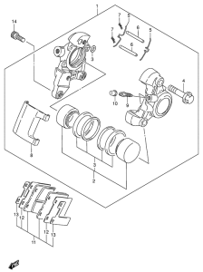 VS1400 Задний суппорт