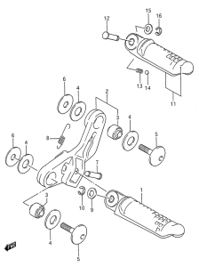 GSX600 Подножки