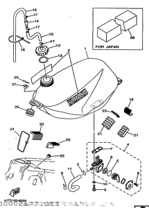TZ125 Топливный бак