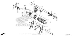 CRF1000 (ABS) Gearshift Drum (1)