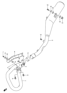 DR-Z400 Muffler comp