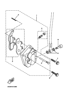 DT50R Front brake caliper 2