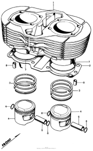 CB450 Cylinder piston