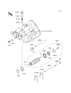 EX250 Валы и вилки переключения передач