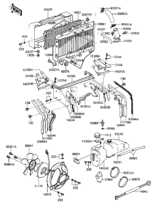 ZN1300 Radiator / fan / coolant tank