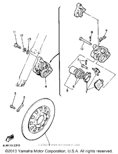 XJ550RJ Передний суппорт