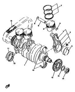 XS750 Crank piston