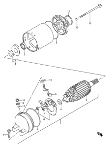 GSX750 Стартерный мотор