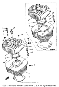 DT250A Цилиндр и головка цилиндра