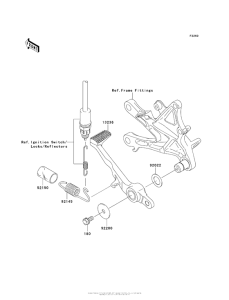 ZX1000 Педаль тормоза