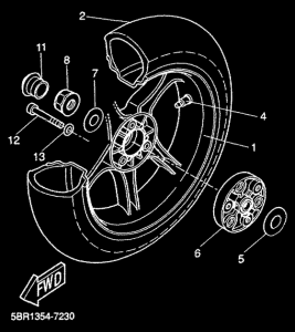 YQ50 Переднее колесо