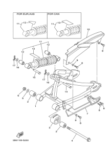 TTR110E Rear arm & suspension