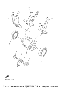 YZ450FAL Копирный вал